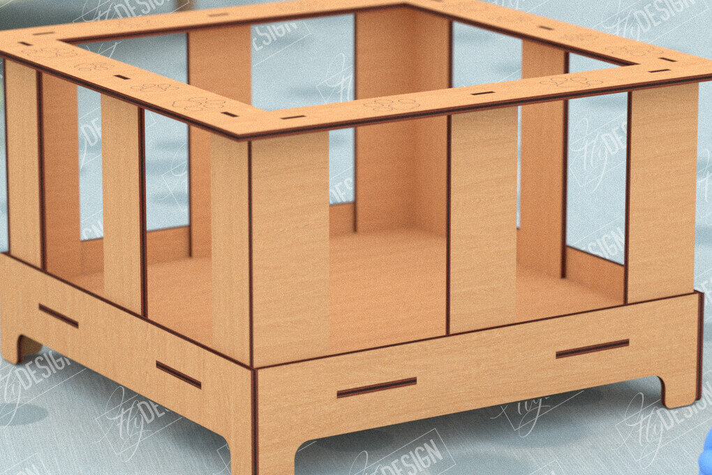 Intra απο ξύλο plywood 3mm-4mm πάχος – Εξατομικευμένο κουτί παιχνιδιών για κατοικίδια|Αποθήκευση παιχνιδιών για κατοικίδια Δίασταση  20x20 cm INTRAFABR-115684442