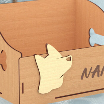 Intra απο ξύλο plywood 3mm-4mm πάχος – Εξατομικευμένο κουτί παιχνιδιών για κατοικίδια|Αποθήκευση παιχνιδιών για κατοικίδια Δίασταση  20x20 cm INTRAFABR-115684451 - Image 1