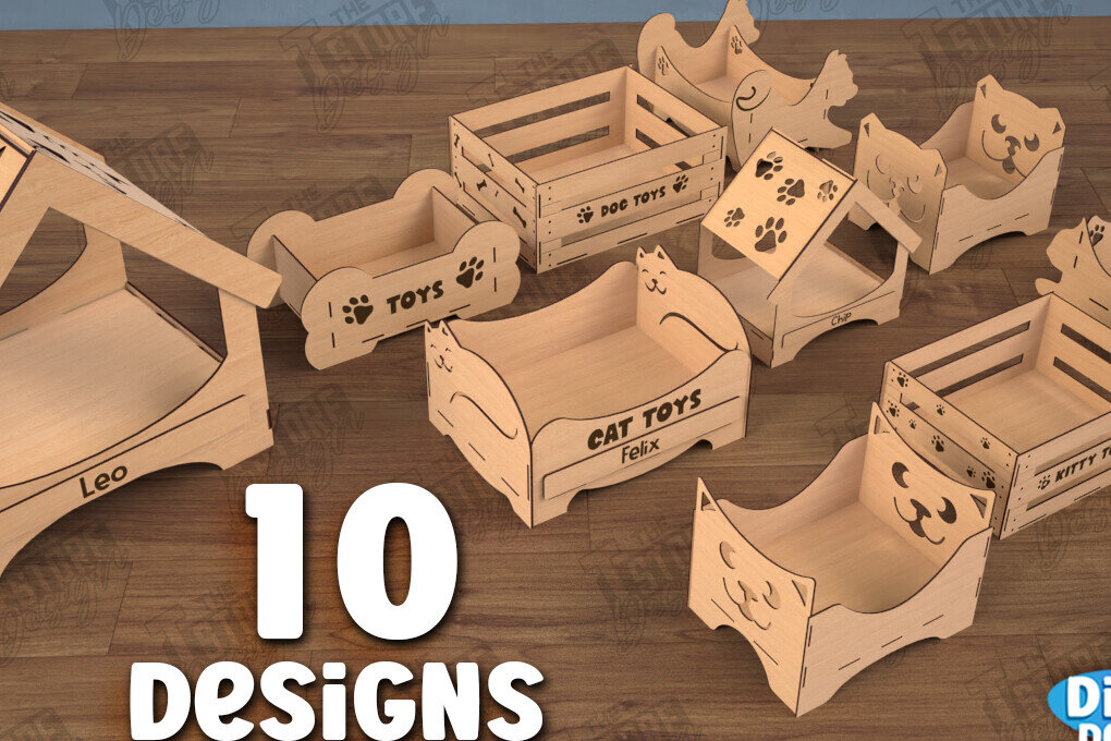 Intra απο ξύλο plywood 3mm-4mm πάχος – Εξατομικευμένο πακέτο παιχνιδιών για κατοικίδια | CNC Δίασταση  20x20 cm INTRAFABR-112900993