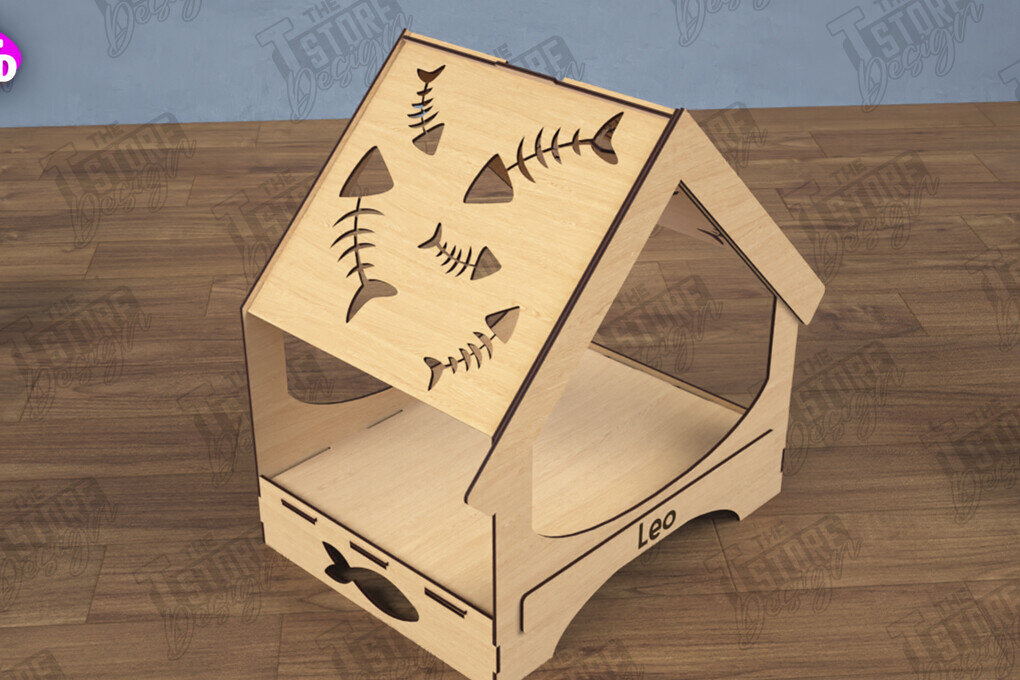 Intra απο ξύλο plywood 3mm-4mm πάχος – Εξατομικευμένο κουτί παιχνιδιών κατοικίδιων | Κλουβί παιχνιδιών για κατοικίδια Δίασταση  20x20 cm INTRAFABR-112900925