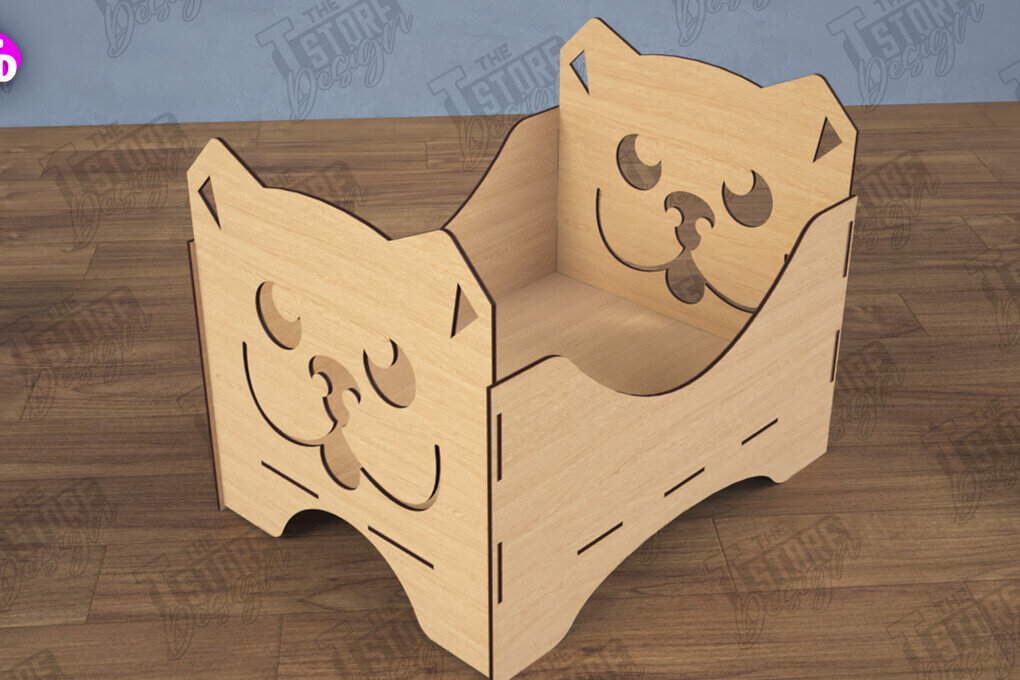 Intra απο ξύλο plywood 3mm-4mm πάχος – Εξατομικευμένο κουτί παιχνιδιών κατοικίδιων | Κλουβί παιχνιδιών για κατοικίδια Δίασταση  20x20 cm INTRAFABR-112900898