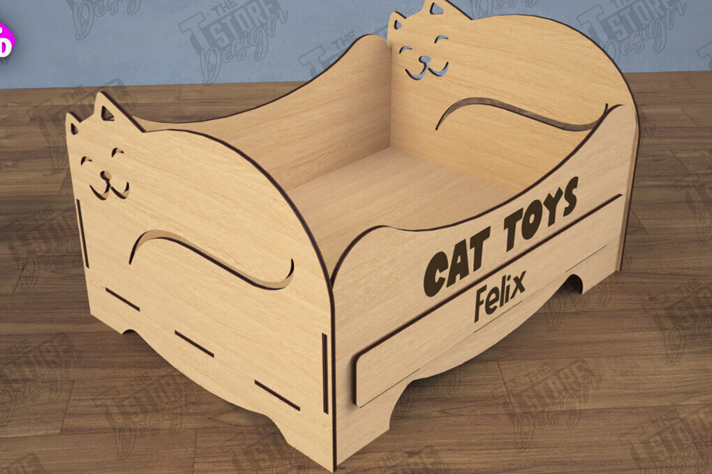 Intra απο ξύλο plywood 3mm-4mm πάχος – Εξατομικευμένο κουτί παιχνιδιών κατοικίδιων | Κλουβί παιχνιδιών για κατοικίδια Δίασταση  20x20 cm INTRAFABR-112900907