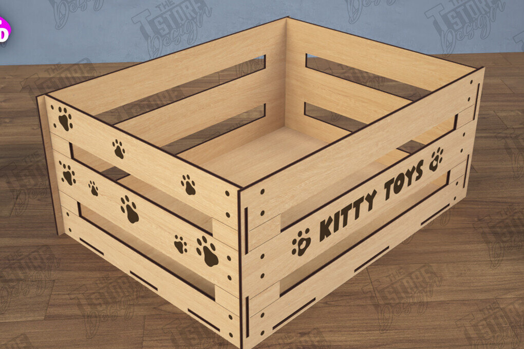 Intra απο ξύλο plywood 3mm-4mm πάχος – Εξατομικευμένο κουτί παιχνιδιών κατοικίδιων | Κλουβί παιχνιδιών για κατοικίδια Δίασταση  20x20 cm INTRAFABR-112900918