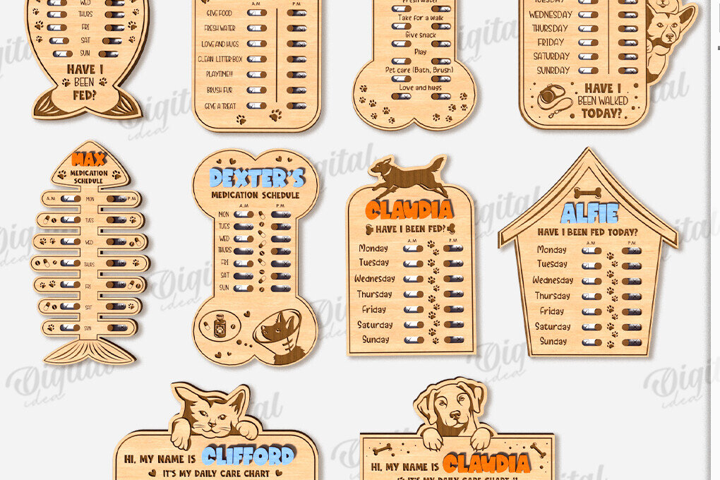 Intra απο ξύλο plywood 3mm-4mm πάχος – Εξατομικευμένη δέσμη λέιζερ παρακολούθησης κατοικίδιων ζώων Δίασταση  20x20 cm INTRAFABR-118768271