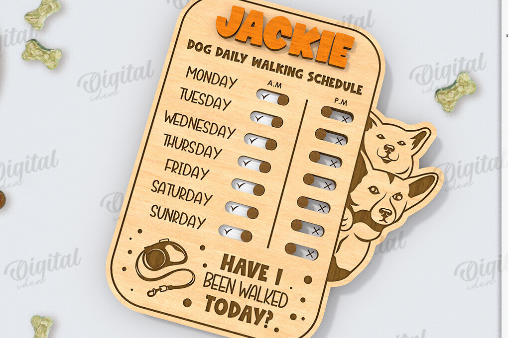 Intra απο ξύλο plywood 3mm-4mm πάχος – Εξατομικευμένη Tracker Pets Δίασταση  20x20 cm INTRAFABR-118908696