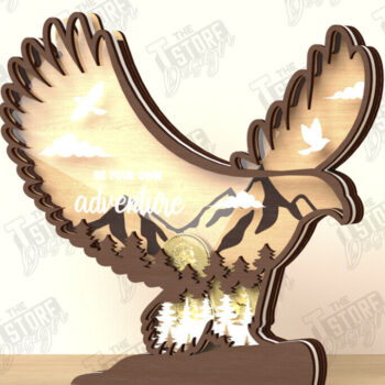 Intra απο ξύλο plywood 3mm-4mm πάχος – Εξατομικευμένη δέσμη κοπής λέιζερ Piggy Bank Δίασταση 20x20 cm INTRAFABR-122679434 - Image 5