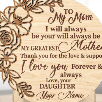 Intra απο ξύλο plywood 3mm-4mm πάχος – Εξατομικευμένη πλακέτα στη μαμά μου με βάση Δίασταση 20x20 cm INTRAFABR-118129085 - Image 4