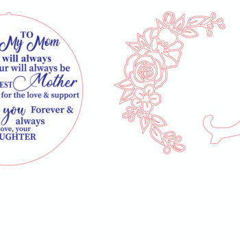 Intra απο ξύλο plywood 3mm-4mm πάχος – Εξατομικευμένη πλακέτα στη μαμά μου με βάση Δίασταση 20x20 cm INTRAFABR-118129085 - Image 5