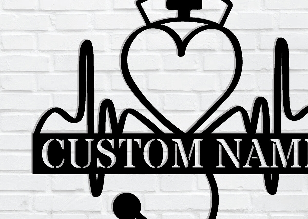 Intra απο ξύλο plywood 3mm-4mm πάχος – Εξατομικευμένη  επιγραφή RN Nurse Heart Δίασταση  20x20 cm INTRAFABR-106328240