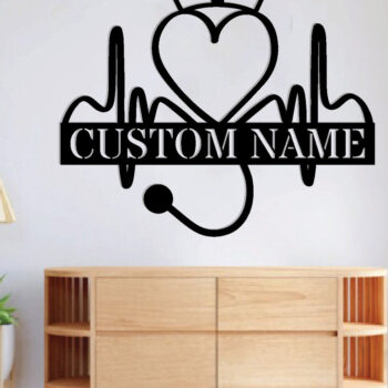 Intra απο ξύλο plywood 3mm-4mm πάχος – Εξατομικευμένη  επιγραφή RN Nurse Heart Δίασταση  20x20 cm INTRAFABR-106328240 - Image 3