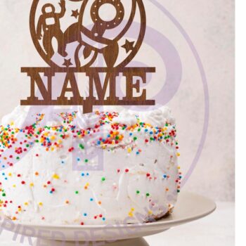 Intra απο ξύλο plywood 3mm-4mm πάχος – Εξατομικευμένο Rocket Ship Cake Topper Δίασταση  20x20 cm INTRAFABR-125004448 - Image 3