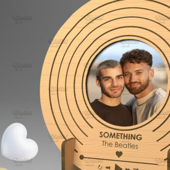 Intra απο ξύλο plywood 3mm-4mm πάχος – Προσωποποιημένη Πλακέτα Τραγουδιού Κορνίζα Δίασταση  20x20 cm INTRAFABR-83372515 - Image 1