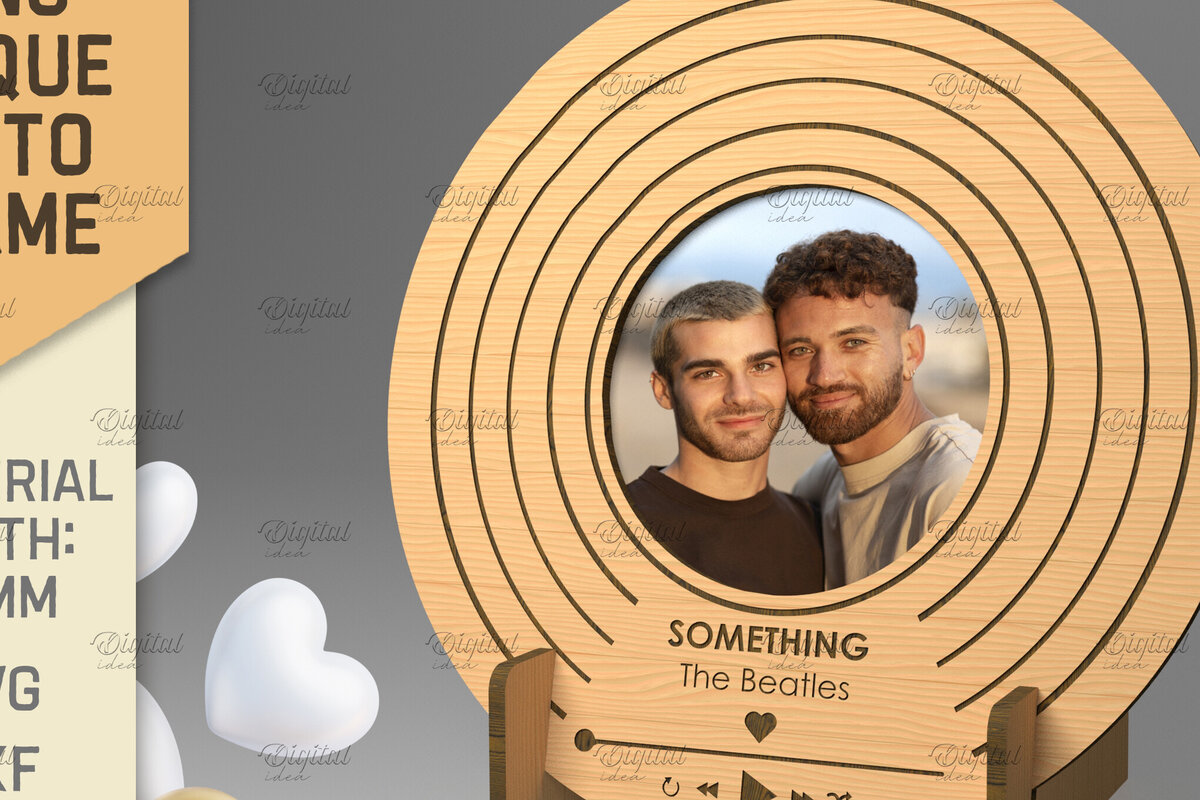 Intra απο ξύλο plywood 3mm-4mm πάχος – Προσωποποιημένη Πλακέτα Τραγουδιού Κορνίζα Δίασταση  20x20 cm INTRAFABR-83372515