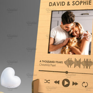 Intra απο ξύλο plywood 3mm-4mm πάχος – Προσωποποιημένη Πλακέτα Τραγουδιού Κορνίζα Δίασταση  20x20 cm INTRAFABR-83369637