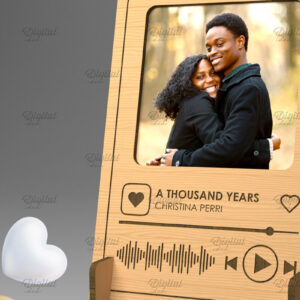 Intra απο ξύλο plywood 3mm-4mm πάχος – Προσωποποιημένη Πλακέτα Τραγουδιού Κορνίζα Δίασταση  20x20 cm INTRAFABR-83369683