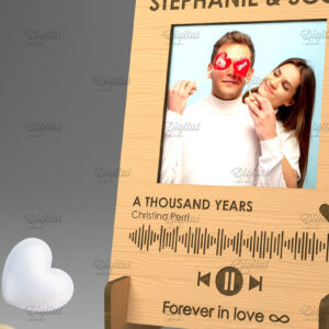 Intra απο ξύλο plywood 3mm-4mm πάχος – Προσωποποιημένη Πλακέτα Τραγουδιού Κορνίζα Δίασταση  20x20 cm INTRAFABR-83369757