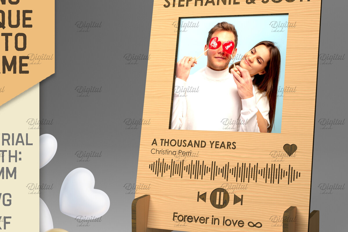 Intra απο ξύλο plywood 3mm-4mm πάχος – Προσωποποιημένη Πλακέτα Τραγουδιού Κορνίζα Δίασταση  20x20 cm INTRAFABR-83369757