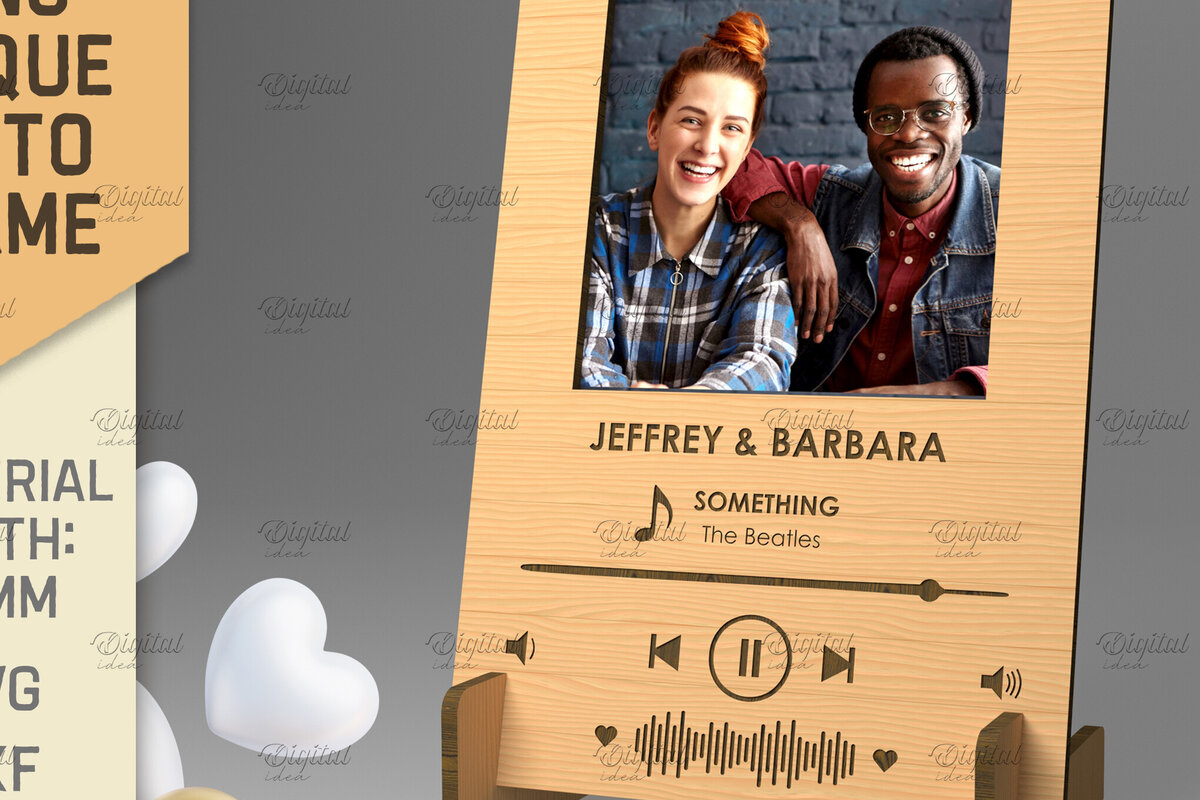 Intra απο ξύλο plywood 3mm-4mm πάχος – Προσωποποιημένη Πλακέτα Τραγουδιού Κορνίζα Δίασταση  20x20 cm INTRAFABR-83369881