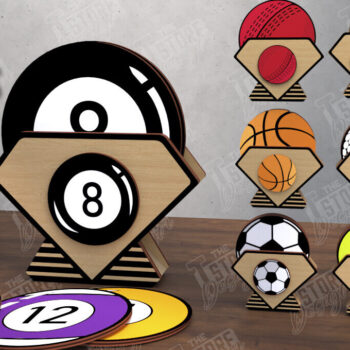 Intra απο ξύλο plywood 3mm-4mm πάχος – Πακέτο εξατομικευμένων αθλητικών σουβέρ | CNC Δίασταση  20x20 cm INTRAFABR-108850695 - Image 1