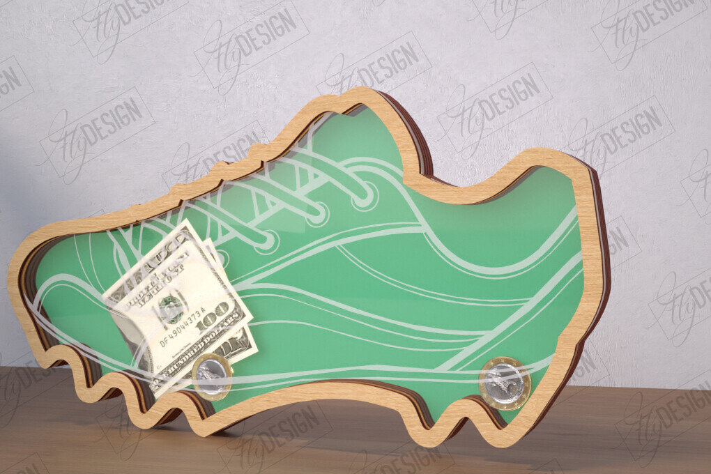 Intra απο ξύλο plywood 3mm-4mm πάχος – Εξατομικευμένος Αθλητικός Κουμπαράς| Κουτί χρημάτων Δίασταση  20x20 cm INTRAFABR-115495458