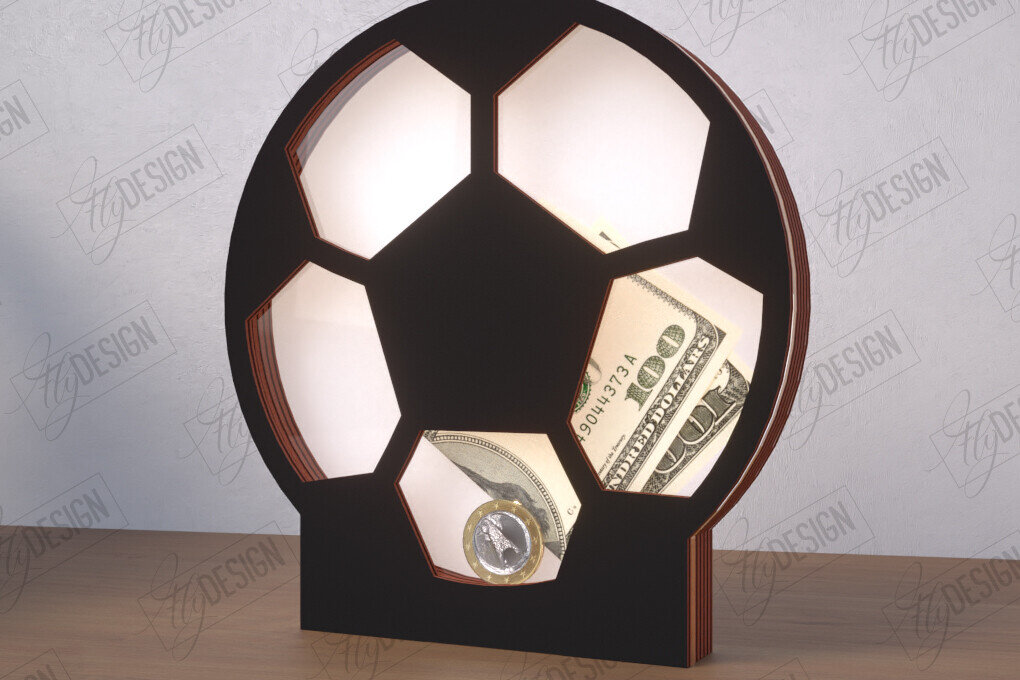 Intra απο ξύλο plywood 3mm-4mm πάχος – Εξατομικευμένος Αθλητικός Κουμπαράς| Κουτί χρημάτων Δίασταση  20x20 cm INTRAFABR-115495430