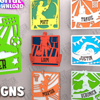 Intra απο ξύλο plywood 3mm-4mm πάχος – Εξατομικευμένη Αθλητική Διακόσμηση Πακέτο | CNC Δίασταση  20x20 cm INTRAFABR-113772054 - Image 1