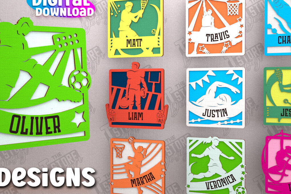 Intra απο ξύλο plywood 3mm-4mm πάχος – Εξατομικευμένη Αθλητική Διακόσμηση Πακέτο | CNC Δίασταση  20x20 cm INTRAFABR-113772054