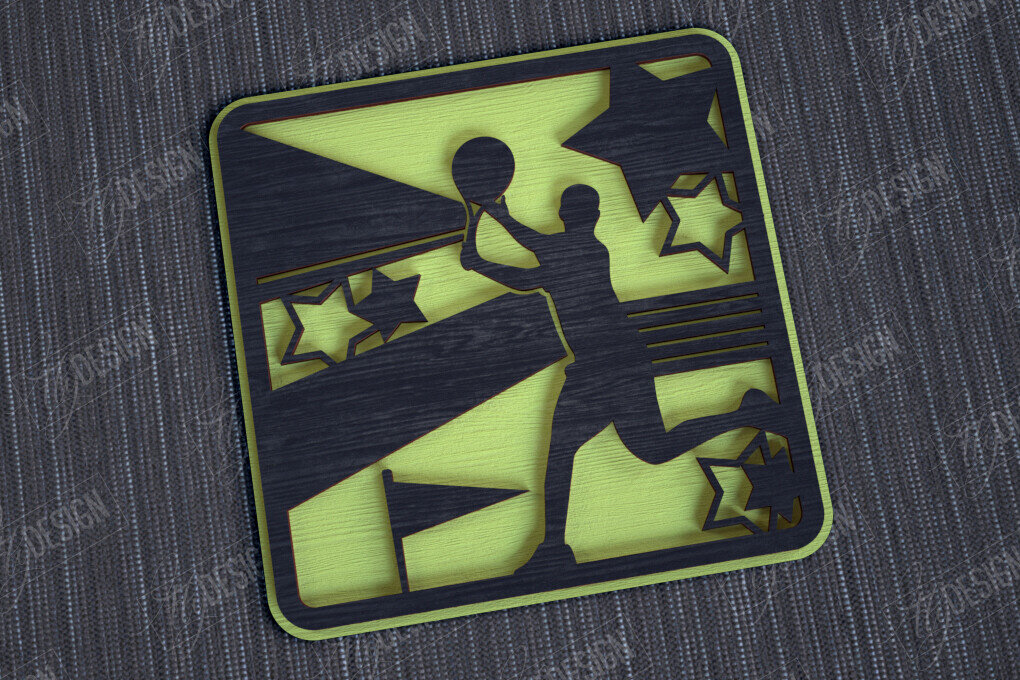 Intra απο ξύλο plywood 3mm-4mm πάχος – Εξατομικευμένη Αθλητική Διακόσμηση|Αθλητικό Μονόγραμμα Δίασταση  20x20 cm INTRAFABR-113921919