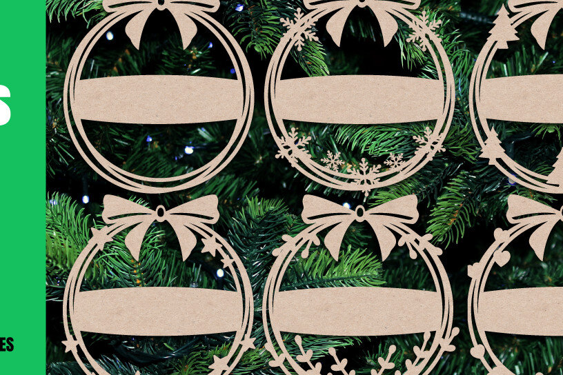 Intra απο ξύλο plywood 3mm-4mm πάχος – Εξατομικευμένο Χριστουγεννιάτικο Στολίδι Δίασταση  20x20 cm INTRAFABR-20660996