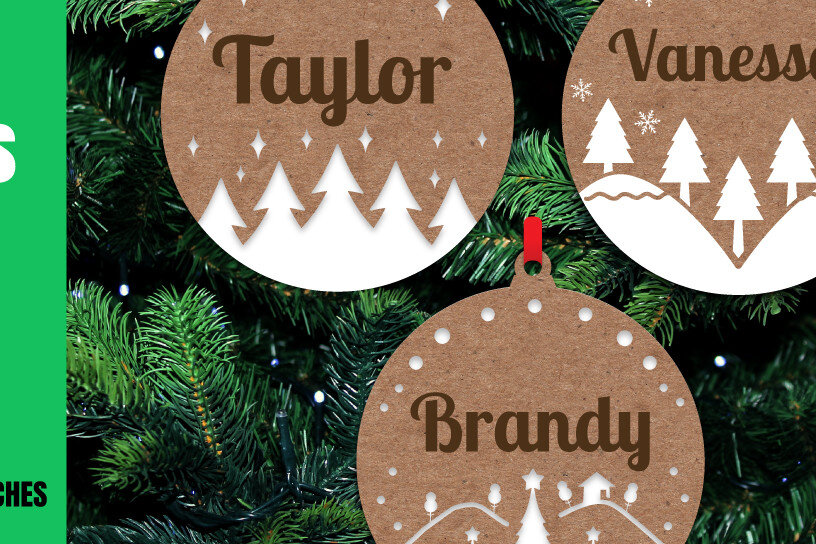 Intra απο ξύλο plywood 3mm-4mm πάχος – Εξατομικευμένο Χριστουγεννιάτικο Στολίδι Δίασταση  20x20 cm INTRAFABR-20660413