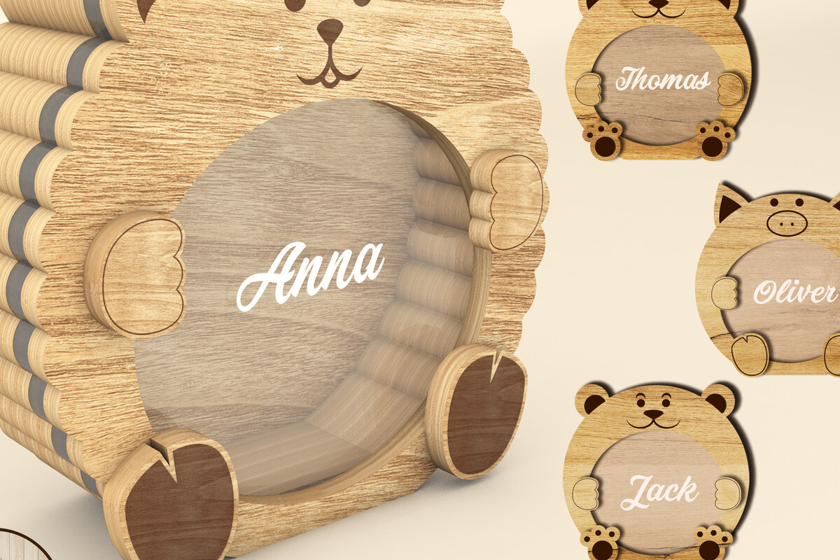 Intra απο ξύλο plywood 3mm-4mm πάχος – Προσωποποιημένο Sweet Box Bundle Σετ 4 τεμαχίων Δίασταση  20x20 cm INTRAFABR-27092258