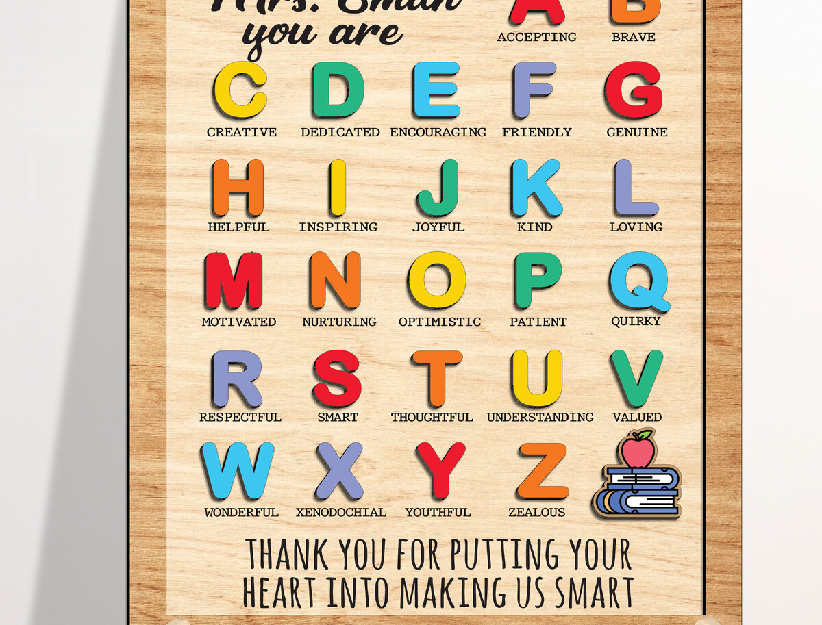 Intra απο ξύλο plywood 3mm-4mm πάχος – Εξατομικευμένο σημάδι εκτίμησης δασκάλου Δίασταση  20x20 cm INTRAFABR-99209039