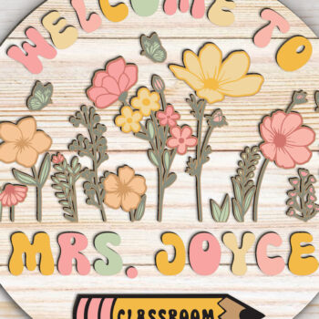 Intra απο ξύλο plywood 3mm-4mm πάχος – Εξατομικευμένη πινακίδα πόρτας δασκάλου Δίασταση  20x20 cm INTRAFABR-118005040 - Image 2