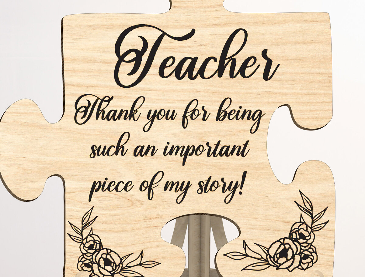 Intra απο ξύλο plywood 3mm-4mm πάχος – Εξατομικευμένη πινακίδα παζλ δασκάλου Δίασταση  20x20 cm INTRAFABR-99081578