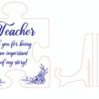 Intra απο ξύλο plywood 3mm-4mm πάχος – Εξατομικευμένη πινακίδα παζλ δασκάλου Δίασταση  20x20 cm INTRAFABR-99081578 - Image 3