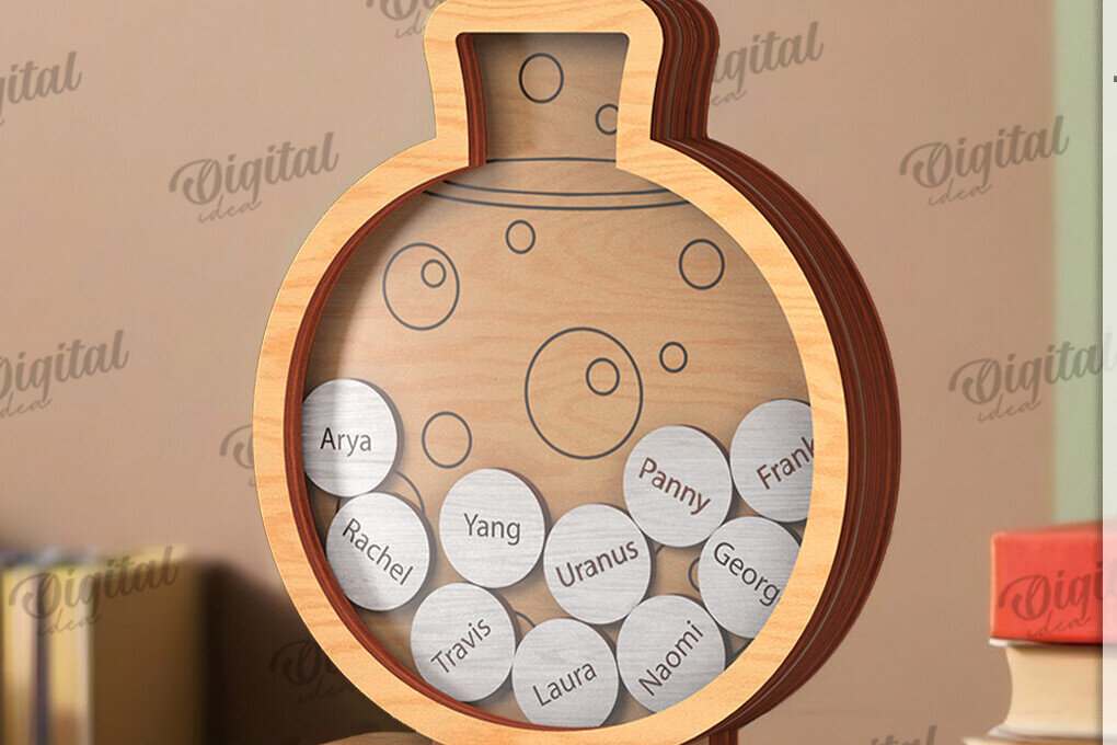 Intra απο ξύλο plywood 3mm-4mm πάχος – Personalized Teacher Token Jar Laser Δίασταση  20x20 cm INTRAFABR-119903848
