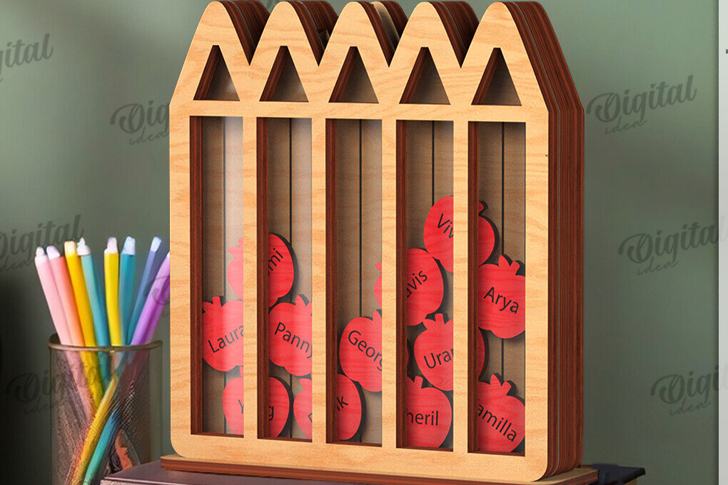 Intra απο ξύλο plywood 3mm-4mm πάχος – Personalized Teacher Token Jar Laser Δίασταση  20x20 cm INTRAFABR-119903917