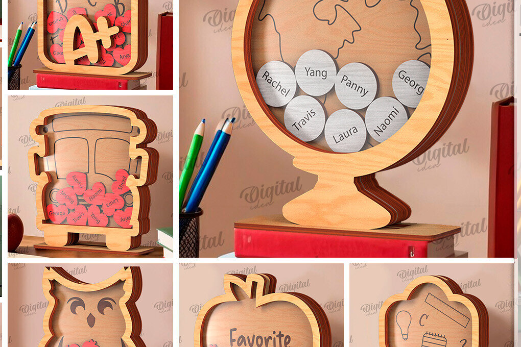 Intra απο ξύλο plywood 3mm-4mm πάχος – Εξατομικευμένο πακέτο βάζας με κουπόνια δασκάλου Δίασταση  20x20 cm INTRAFABR-119971820