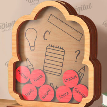 Intra απο ξύλο plywood 3mm-4mm πάχος – Εξατομικευμένο πακέτο βάζας με κουπόνια δασκάλου Δίασταση  20x20 cm INTRAFABR-119971820 - Image 4