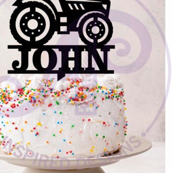 Intra απο ξύλο plywood 3mm-4mm πάχος – Προσωποποιημένο Tractor Cake Topper Δίασταση 20x20 cm INTRAFABR-116428266 - Image 3