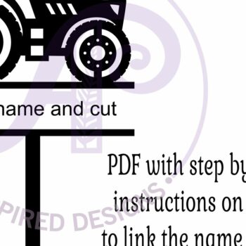 Intra απο ξύλο plywood 3mm-4mm πάχος – Προσωποποιημένο Tractor Cake Topper Δίασταση 20x20 cm INTRAFABR-116428266 - Image 4