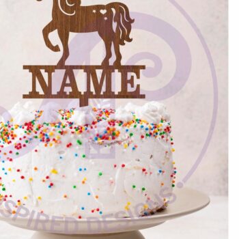 Intra απο ξύλο plywood 3mm-4mm πάχος – Εξατομικευμένο Unicorn Cake Topper Δίασταση 20x20 cm INTRAFABR-119391354 - Image 3