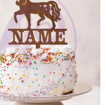 Intra απο ξύλο plywood 3mm-4mm πάχος – Εξατομικευμένο Unicorn Cake Topper Δίασταση  20x20 cm INTRAFABR-118507663 - Image 3