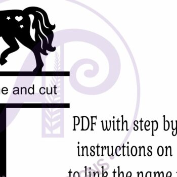 Intra απο ξύλο plywood 3mm-4mm πάχος – Εξατομικευμένο Unicorn Cake Topper Δίασταση  20x20 cm INTRAFABR-118507663 - Image 4