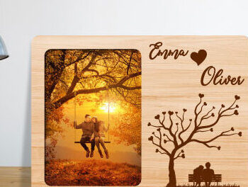 Intra απο ξύλο plywood 3mm-4mm πάχος – Εξατομικευμένη κορνίζα Αγίου Βαλεντίνου Δίασταση 20x20 cm INTRAFABR-55732118 - Image 1