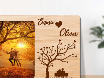 Intra απο ξύλο plywood 3mm-4mm πάχος – Εξατομικευμένη κορνίζα Αγίου Βαλεντίνου Δίασταση 20x20 cm INTRAFABR-55732118 - Image 2