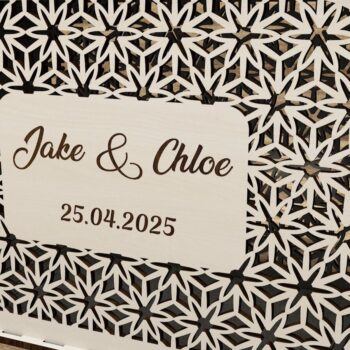 Intra απο ξύλο plywood 3mm-4mm πάχος – Εξατομικευμένα κουτιά για κάρτες γάμου Δίασταση  20x20 cm INTRAFABR-115721292 - Image 2