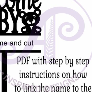 Intra απο ξύλο plywood 3mm-4mm πάχος – Εξατομικευμένο Welcome Baby Cake Topper Δίασταση 20x20 cm INTRAFABR-117044972 - Image 4