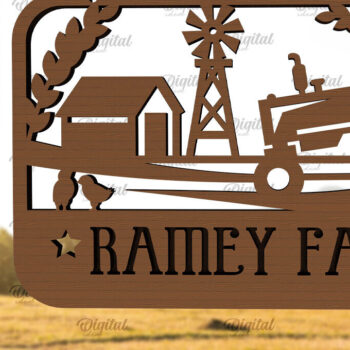 Intra απο ξύλο plywood 3mm-4mm πάχος – Εξατομικευμένη ξύλινη πινακίδα φάρμας Δίασταση 20x20 cm INTRAFABR-98219013 - Image 1