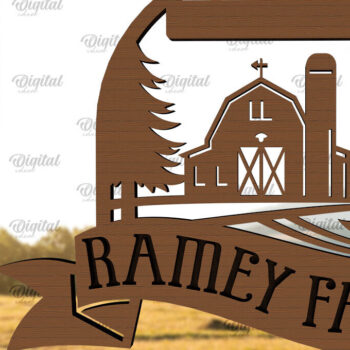 Intra απο ξύλο plywood 3mm-4mm πάχος – Εξατομικευμένη ξύλινη πινακίδα φάρμας Δίασταση  20x20 cm INTRAFABR-98219053 - Image 1